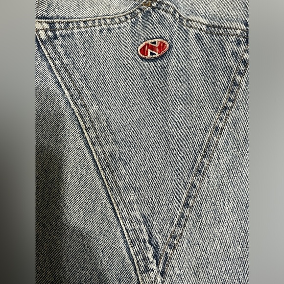 Vintage 90s NASA Y2K Backward S Acid Wash Button Fly Denim Overalls - Picture 10 of 16